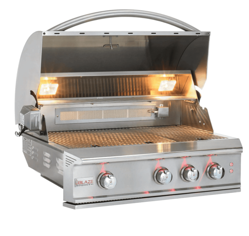 Blaze Professional LUX 34-Inch 3-Burner Built-In Propane Gas Grill w/ Rear Infrared Burner – BLZ-3PRO-LP
