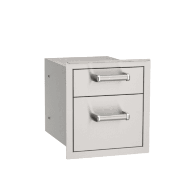 Fire Magic Premium Flush 14-Inch Double Access Drawer With Soft Close - 53802SC