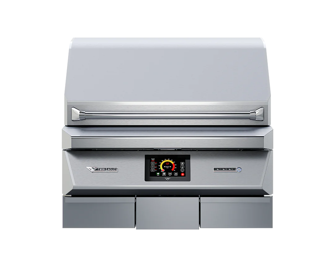 Twin Eagles Wi-Fi Controlled 36-Inch Built-In Stainless Steel Pellet Grill and Smoker with Rotisserie - TEPG36R