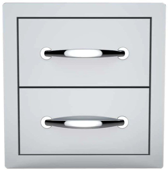 B-DD12 Sunstone Classic Series - Flush Style 14-Inch Double Access Drawer - Image 1