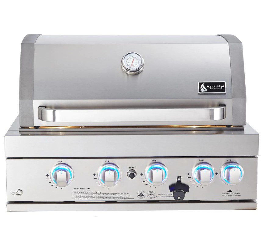 Mont Alpi 400 32-Inch Built-In Propane Gas Grill – MABi400