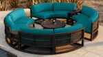 Harmonia Living - Avion 7 Piece Curve Sectional Set - Black