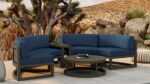 Harmonia Living - Avion 4 Piece Curve Sectional Set - Slate