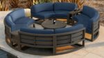 Harmonia Living - Avion 7 Piece Curve Sectional Set - Slate