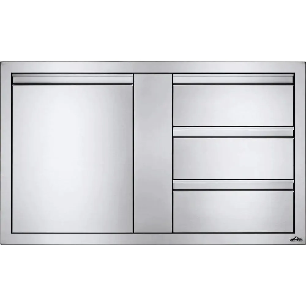 Napoleon 42 Inch Single Door & Triple Drawer – BI-4224-1D3DR