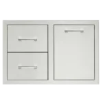 TrueFlame 33-Inch 2-Drawer & Vented LP Tank Pullout Drawer Combo - TF-DC2-33LP-A