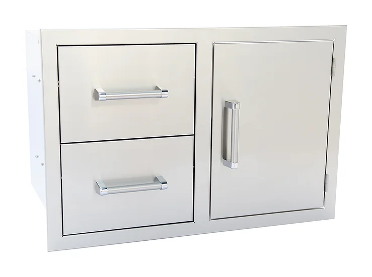 KO-ALPDC_01 Kokomo Grills Stainless Steel Two Drawer - One Door Combo - KO-ALPDC