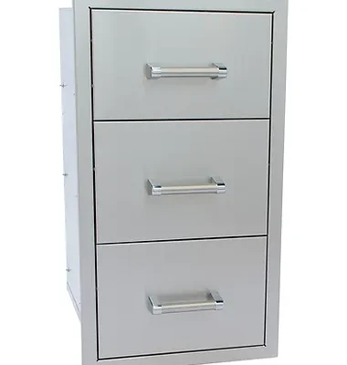 Kokomo Grills Stainless Steel Triple Drawer for Outdoor Kitchen - KO-TD18