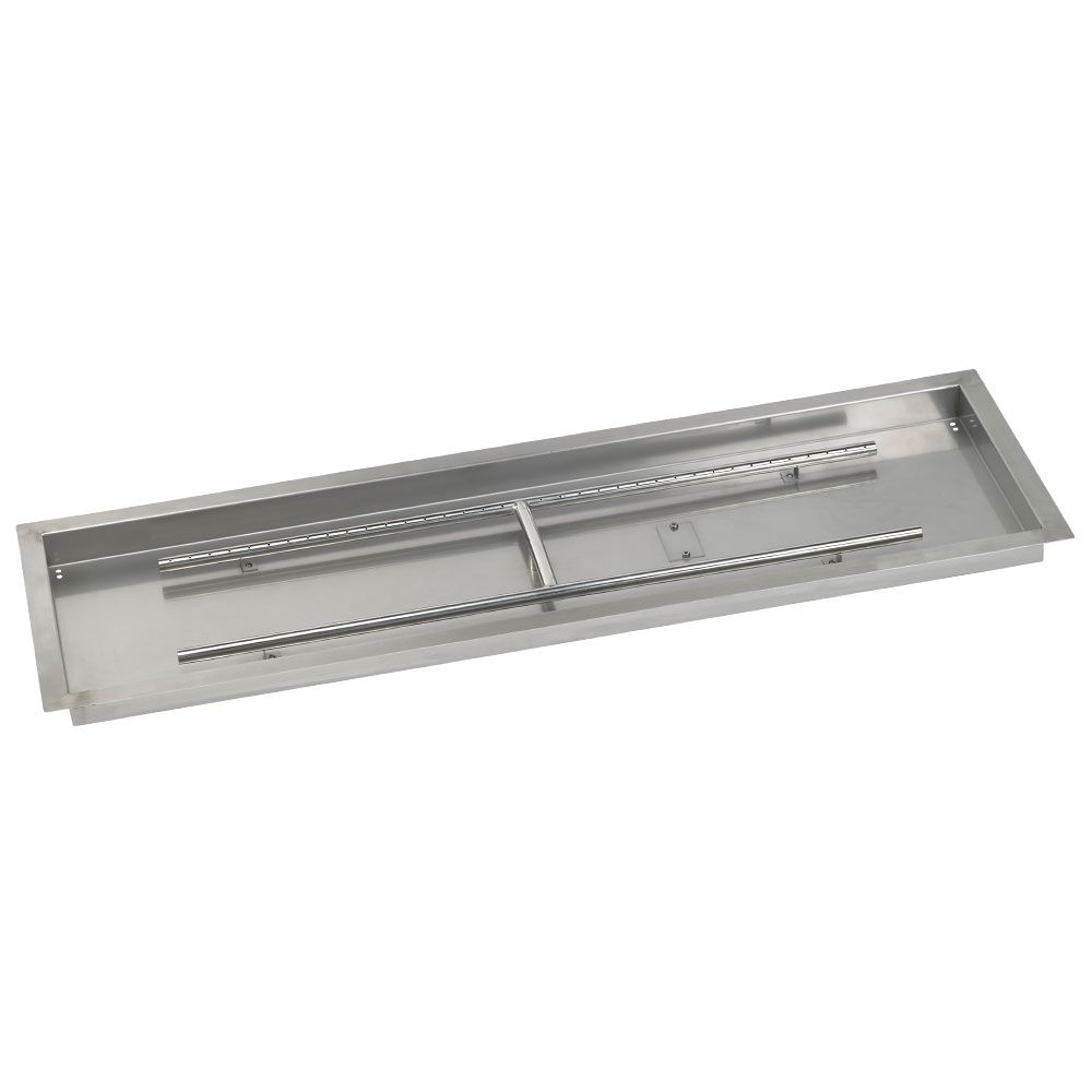 48 x 14 Stainless Steel Rectangular Drop-In Fire Pit Pan by AFG