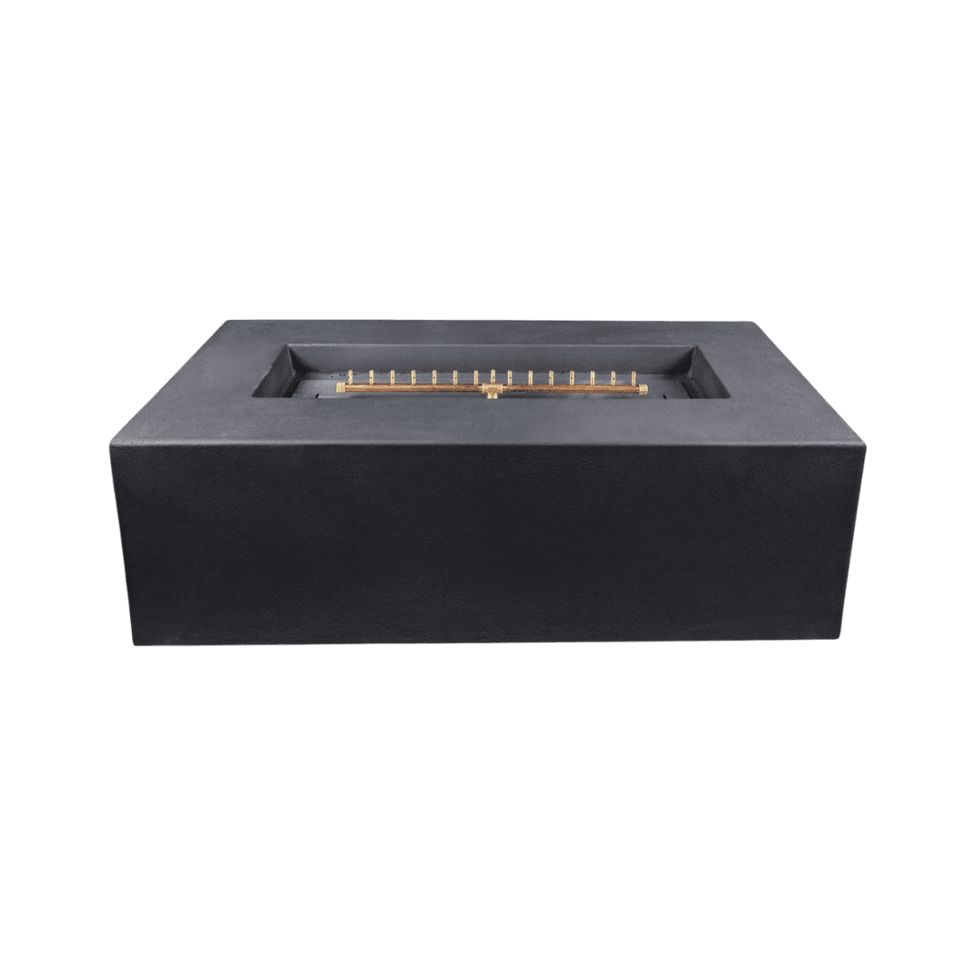 Blaze 60-Inch Rectangular Concrete Propane Fire Pit Table in Phantom Finish - Model BLZ-60-FTABLE-LP
