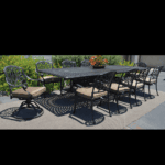 Elizabeth 11-Piece Outdoor Dining Set - Aluminum Frame & Sunbrella Cushions - Image 8