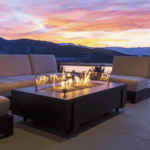 American Fyre Designs 60-Inch Iron Saddle Firetable outdoor firepit table