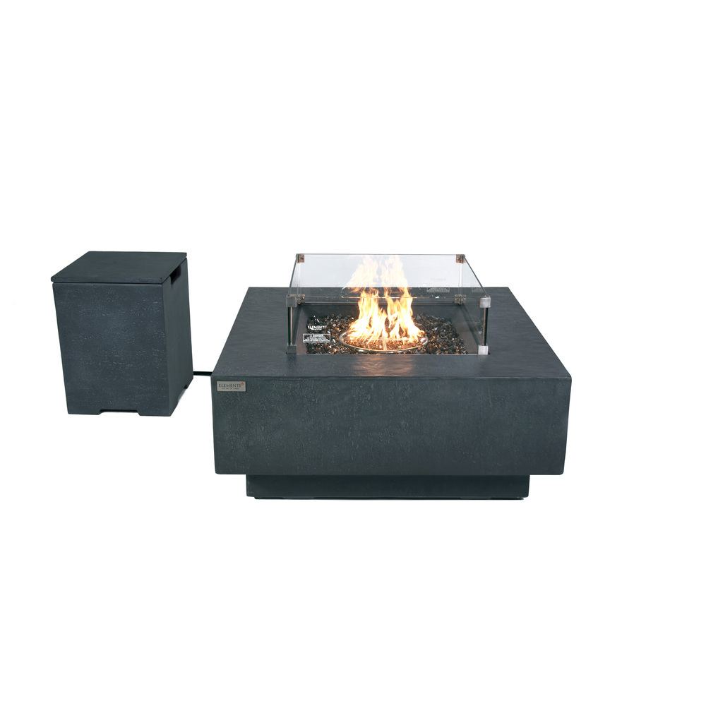 ELEMENTI PLUS BERGEN 40-inch Square Propane Fire Table – OFG413DG-LP