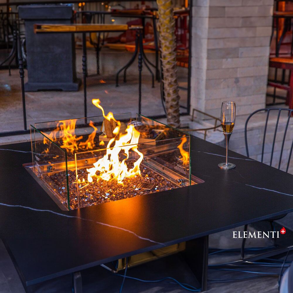 ELEMENTI PLUS BRUGGE Propane Dining Fire Table - OFP202BB