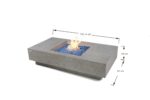 ELEMENTI PLUS MONTE CARLO 60-Inch Rectangular Natural Gas Fire Pit Table - OFG416LG-NG - Image 4
