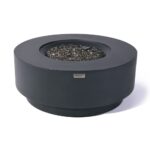 ELEMENTI PLUS NIMES 41-Inch Round Concrete Natural Gas Fire Pit Table - OFG414DG-NG - Image 2