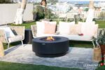 ELEMENTI PLUS NIMES 41-Inch Round Concrete Natural Gas Fire Pit Table - OFG414DG-NG - Image 5