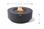 ELEMENTI PLUS NIMES 41-Inch Round Concrete Natural Gas Fire Pit Table - OFG414DG-NG - Image 8