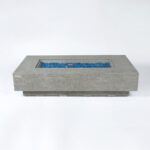 ELEMENTI PLUS RIVIERA 60-Inch Rectangular Concrete Propane Fire Pit Table - OFG415LG-LP - Image 3