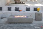 ELEMENTI PLUS RIVIERA 60-Inch Rectangular Concrete Propane Fire Pit Table - OFG415LG