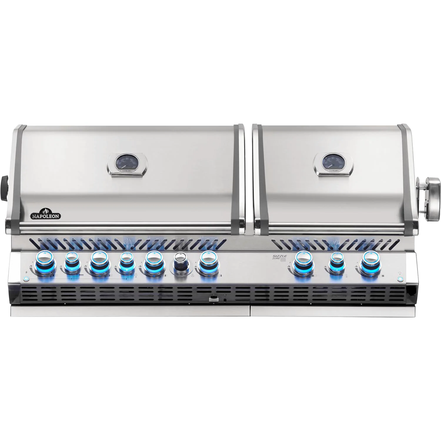 Napoleon Prestige PRO 825 built-in grill with dual hoods and infrared burner