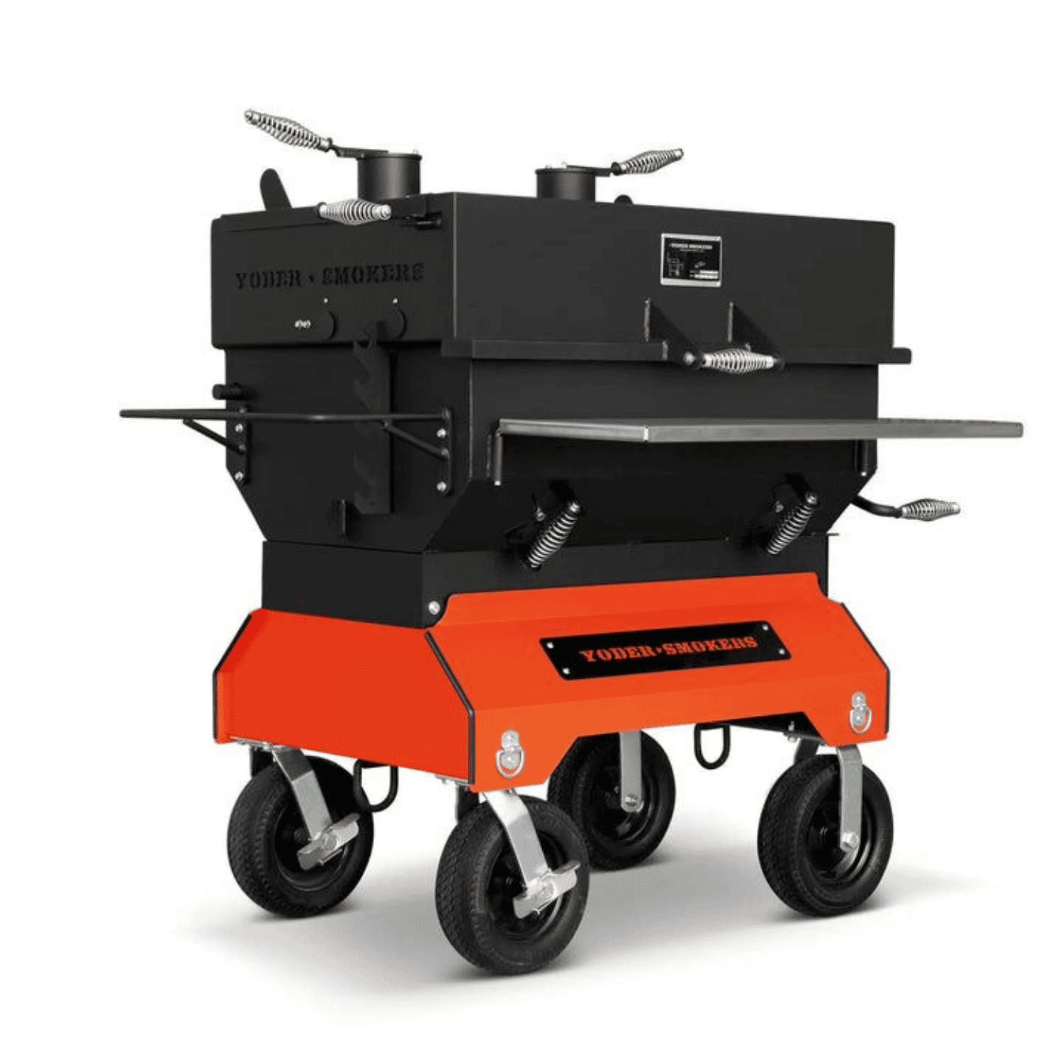 Yoder Smokers 24×36 Flat Top Adjustable Charcoal Grill on Competition Cart