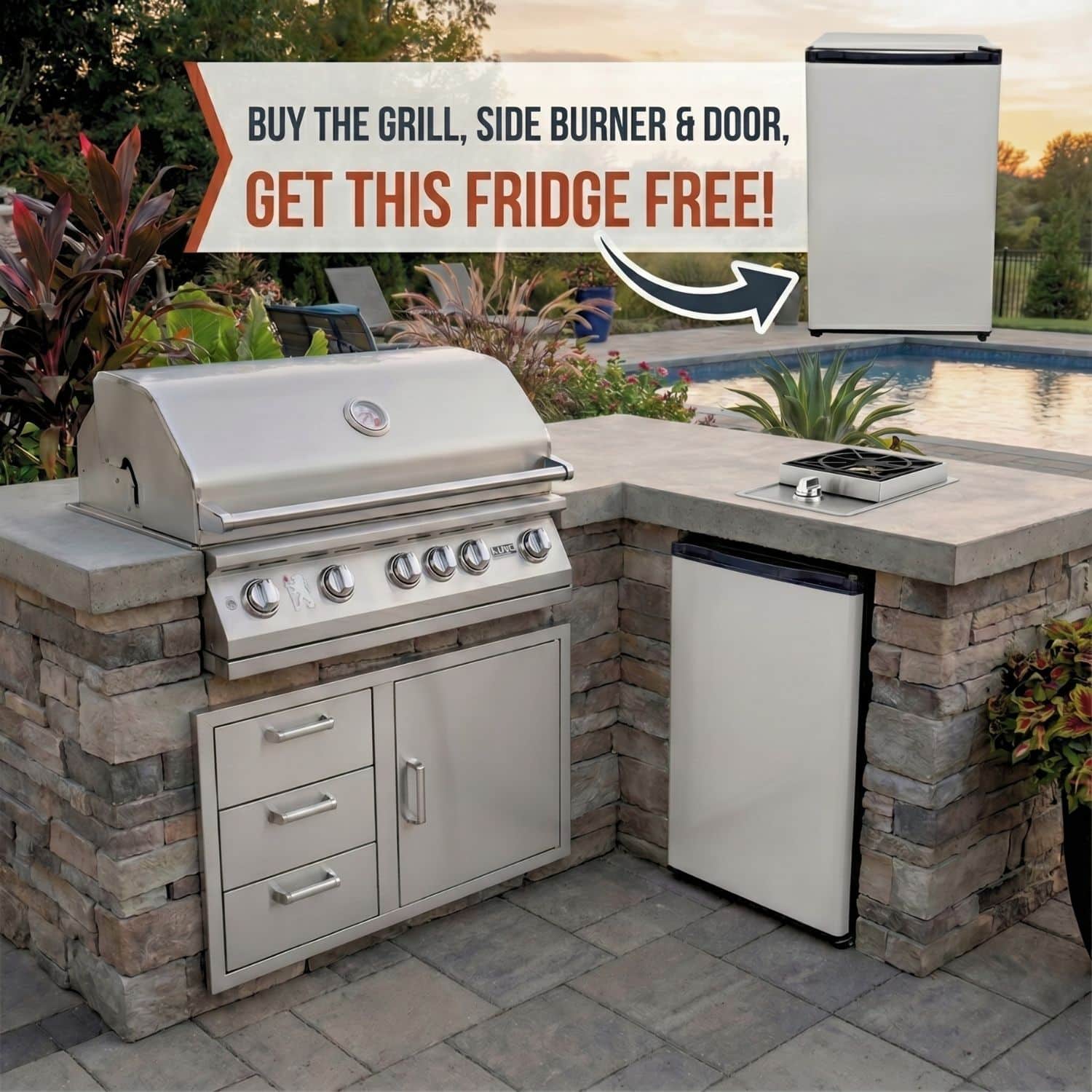 Free fridge with Lion grill package