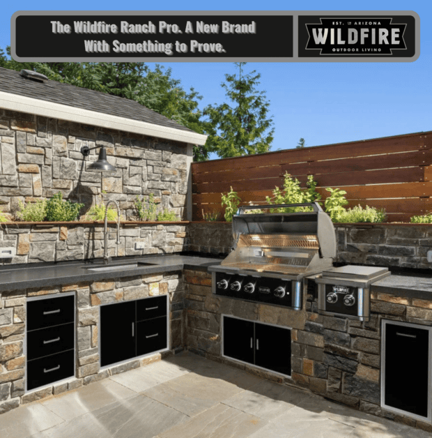 Wildfire Ranch Pro 36-inch Grill Review – Wildfire Ranch Pro 36-inch 3-burner black 304 stainless steel built-in natural gas grill with infrared rear burner in outdoor kitchen island